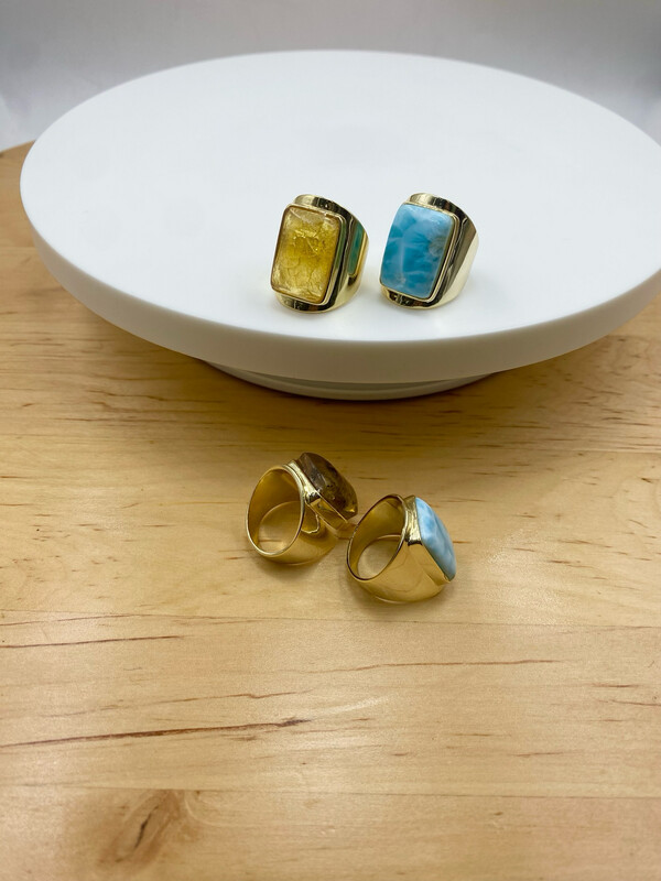 Anillo Piedra Rectangular