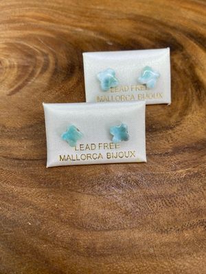 Aretes Trebol Larimar