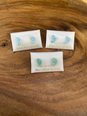 Aretes Luna Larimar