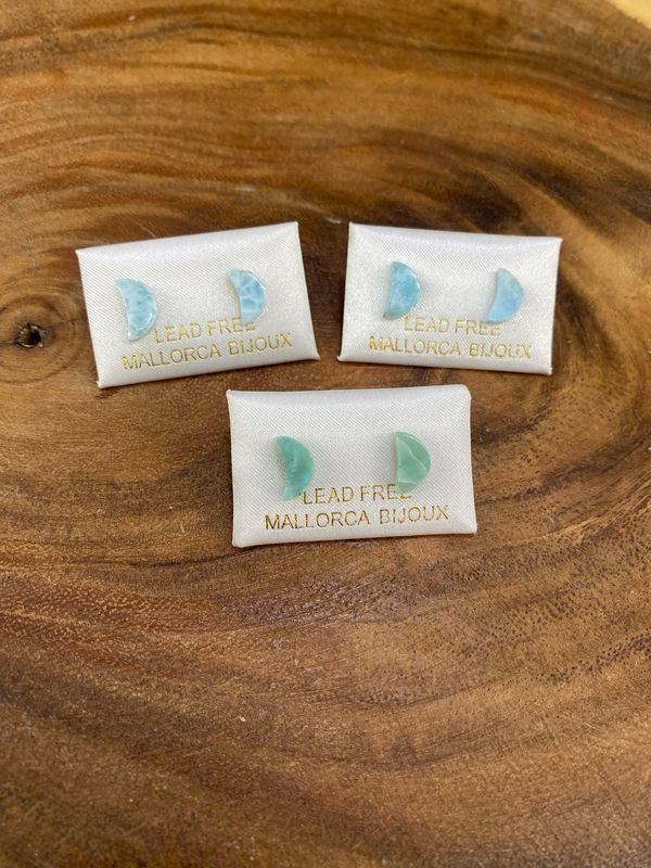 Aretes Luna Larimar