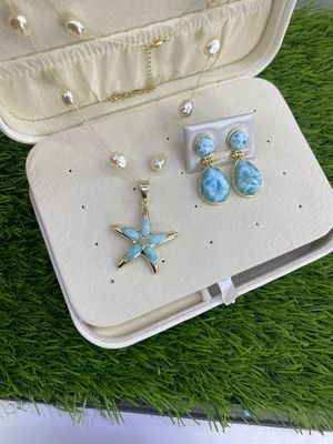 Conjunto Perla y  Larimar