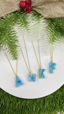 Collar de Letras en Larimar