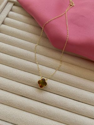 Collar de trébol doble cara🩵💛
