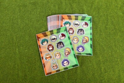 Glitter Holographic My Hero Academia Sticker sheet BNHA cast 185mm*140mm sheet Anime stationary
