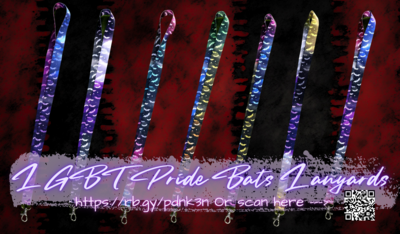 LGBT Pride Bats and Starry Night Sky Lanyard || Choose your flag