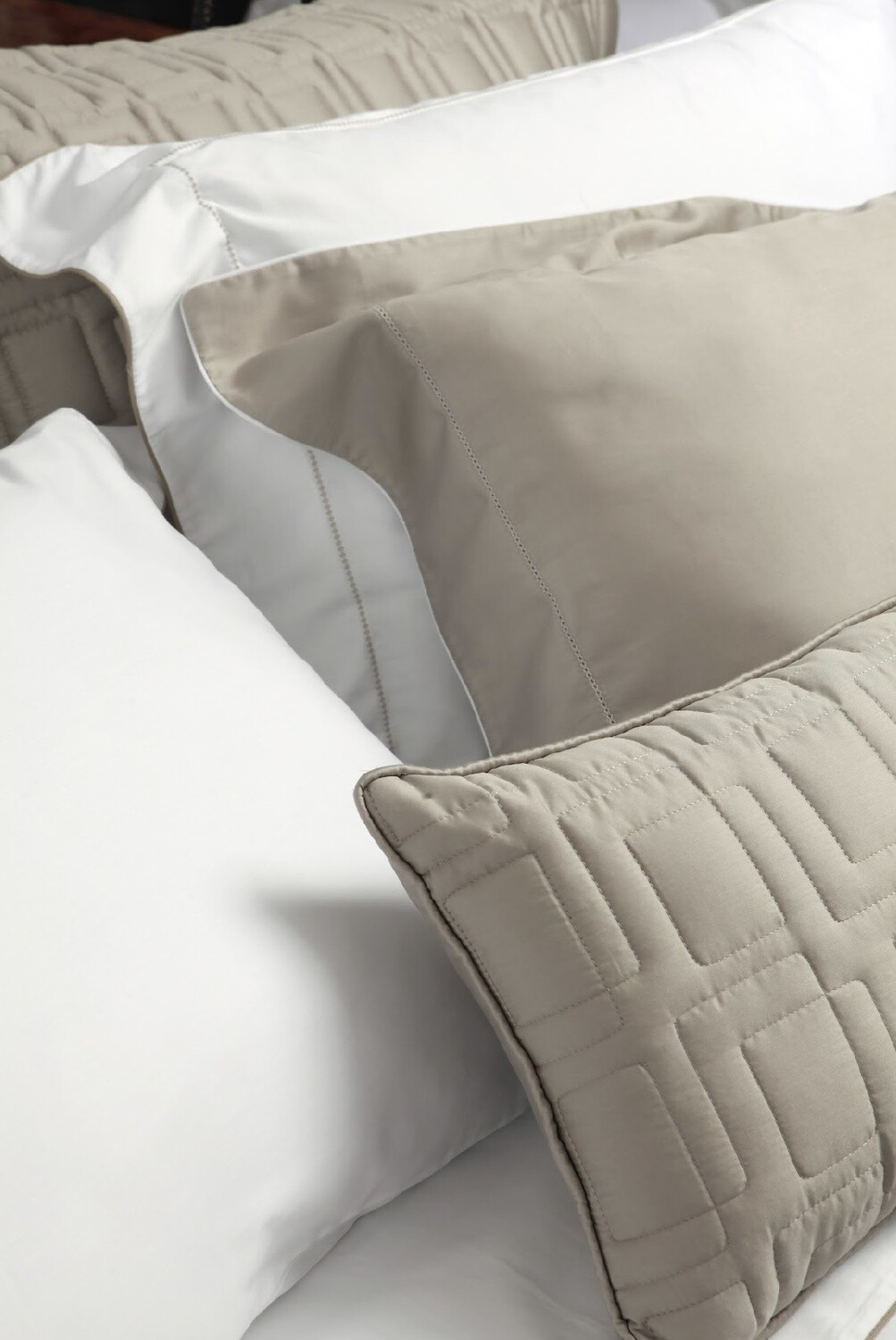 BED SHEET SET CASAL CONSTANTINE L-3385, Color: White/Beige