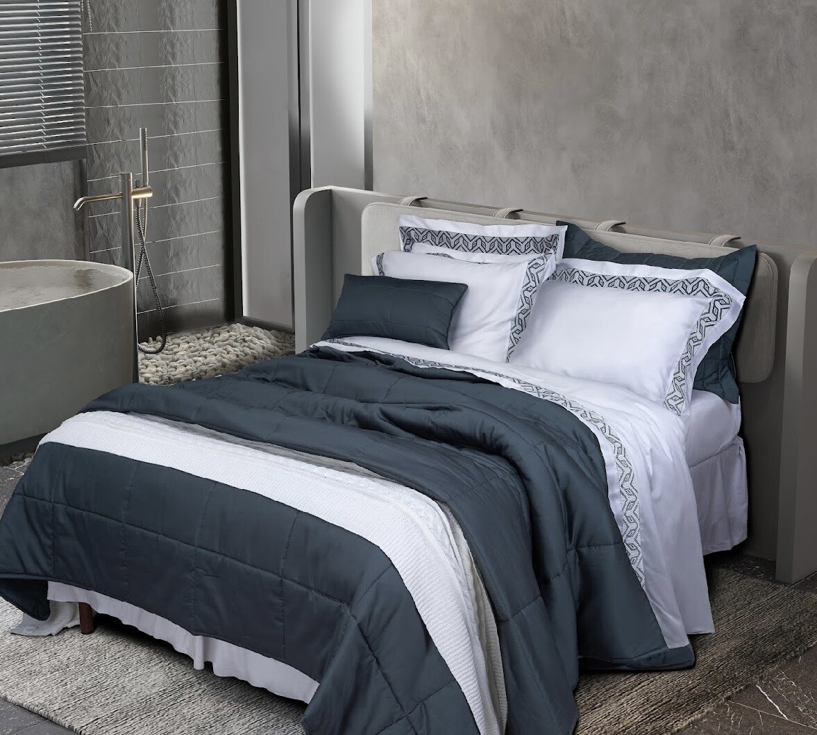 COMFORTER KING TOPAZIO, Color: Blue
