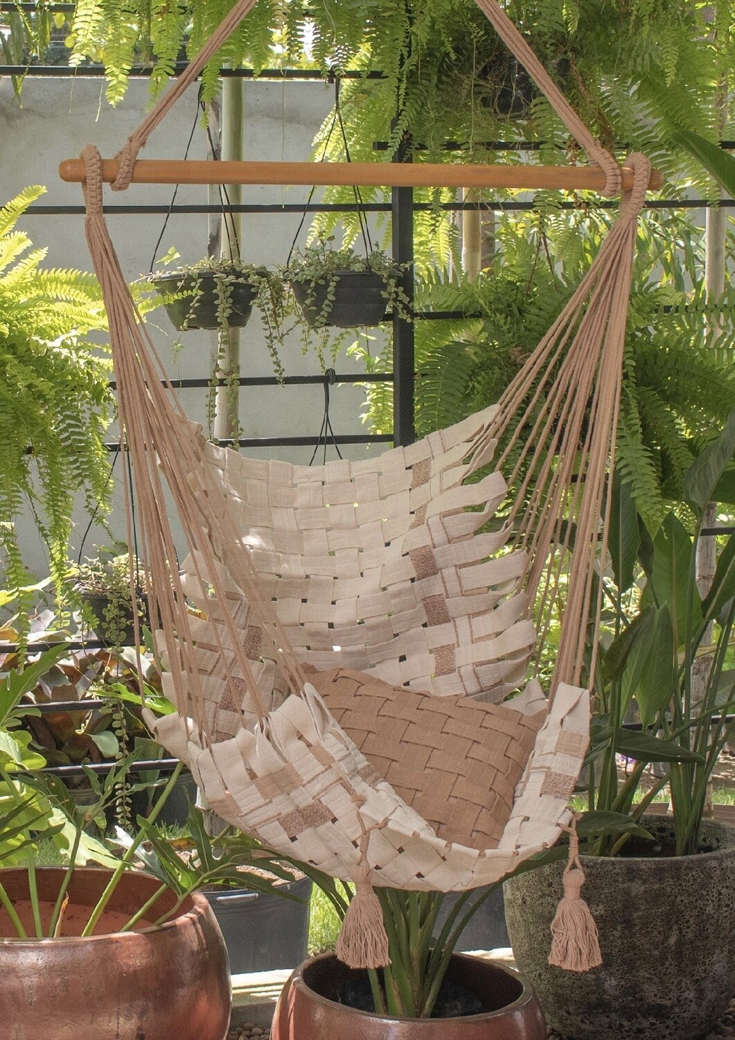 HAMMOCK CHAIR TRANCE, Color: White/Brown