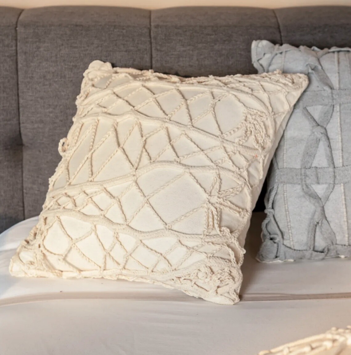 CUSHION COVER CROCHÊ ORGÂNICO 50X50