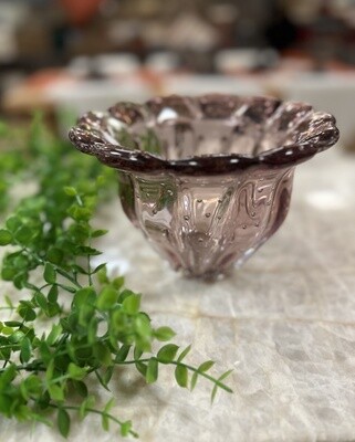 VASO EM MURANO - MINI CAMPONESA – VINTAGE ROSE – TAM ÚNICO