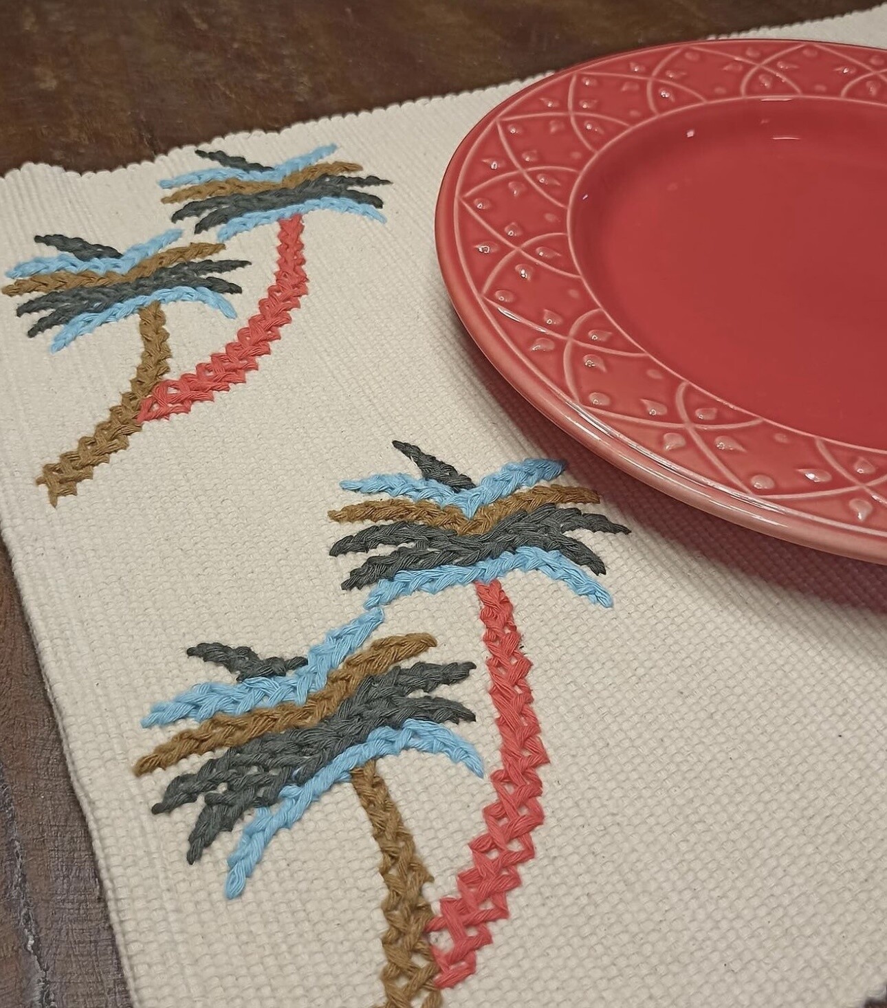 PLACEMAT BORDADO COQUEIRO 0,35 X 50