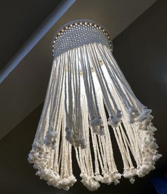CEILING LIGHT MACRAME DETALHE EM TRANÇA 65CM X 30CM