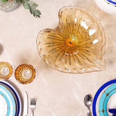 CENTRO DE MESA EM MURANO – ÂMBAR – TAM ÚNICO