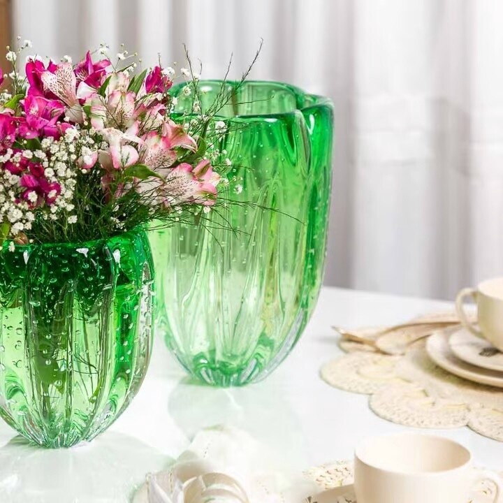 VASO EM MURANO – JELLY – ESMERALDA – M