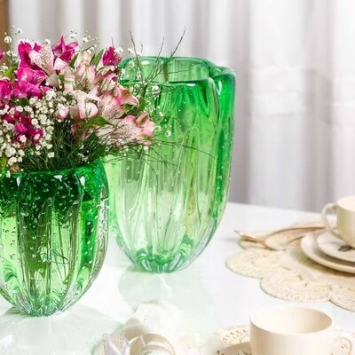 VASO EM MURANO – JELLY – ESMERALDA – M