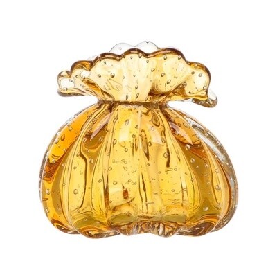 VASO EM MURANO - TROUXINHA LACCIO – ÂMBAR – TAM ÚNICO