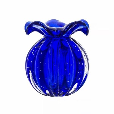 VASO EM MURANO - TROUXINHA LOVE – AZUL SAFIRA - M