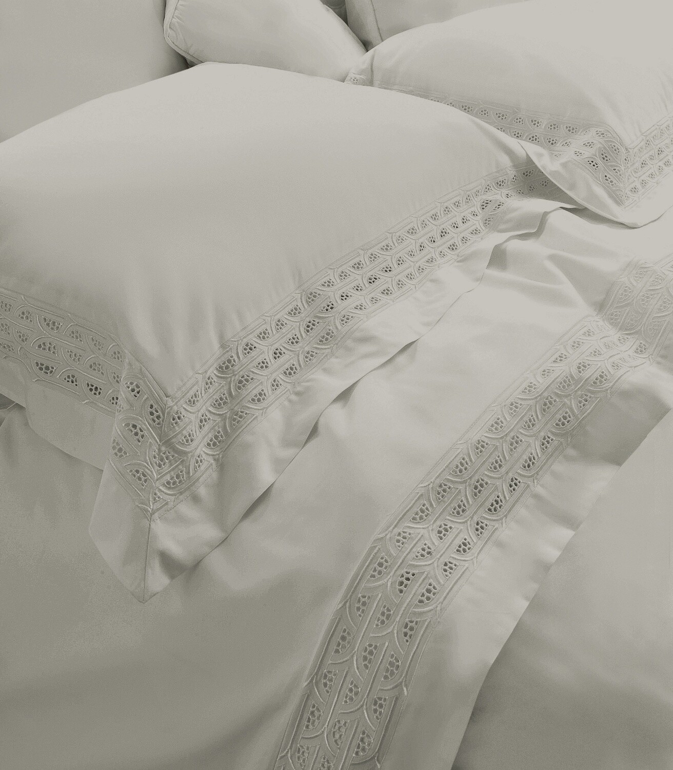 BED SHEET SET QUEEN HARMONIA 04 Pcs, Color: Beige
