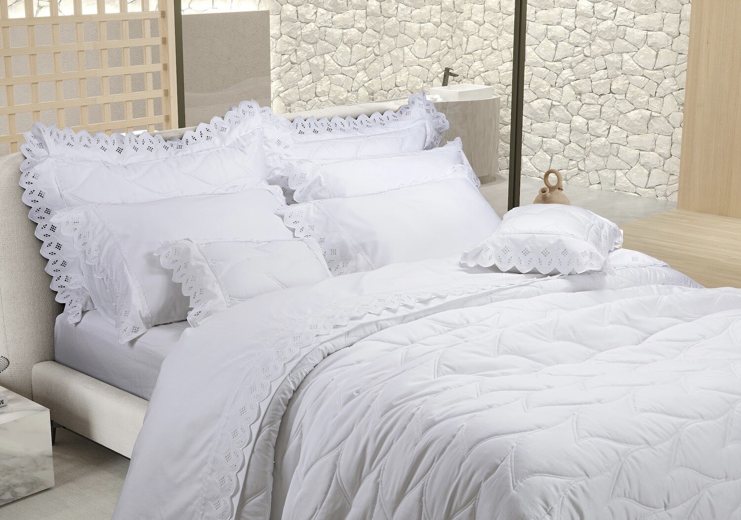 COMFORTER KING RAÍZES 03 Pcs, Color: Classic White