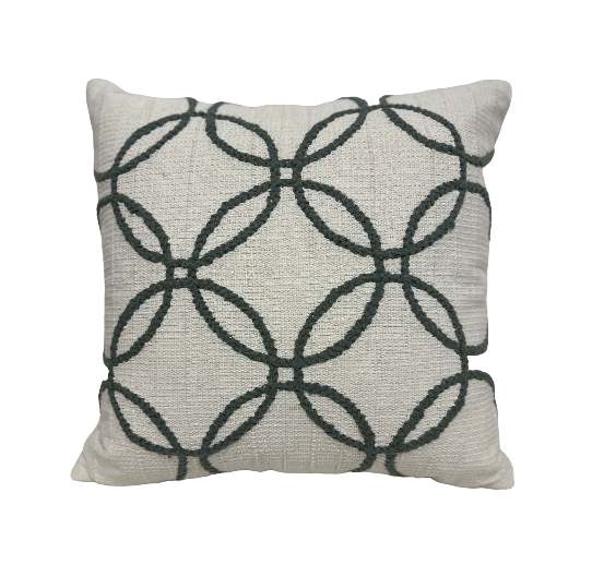 CUSHION COVER CRUA BORDADO BOLAS 0.45 X 0.45