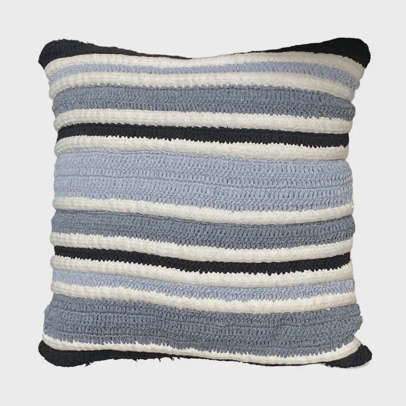 CUSHION COVER LISTRAS CROCHE 50X50