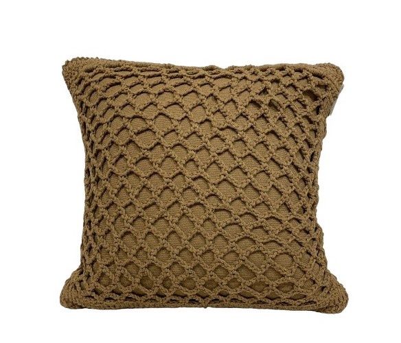 CUSHION COVER   TRAMA BALAIO 45X45, Color: Brown