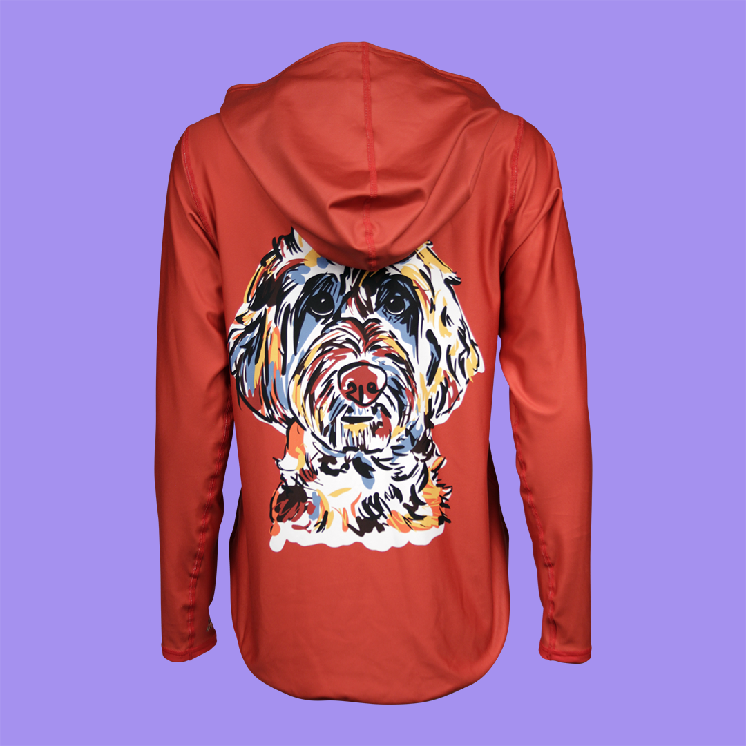 Women's Doodle All Day Long Sleeve Hooded Sweatshirt