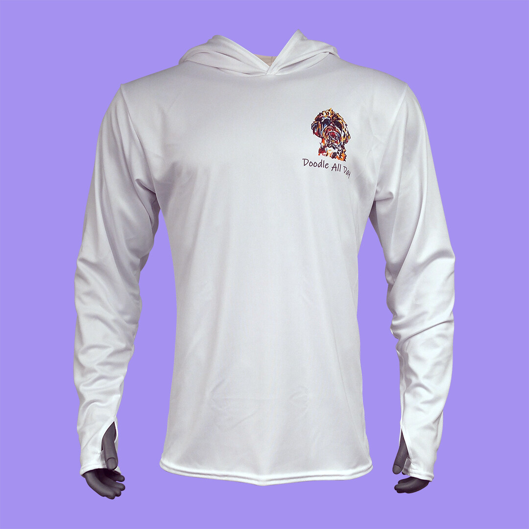 Men's Doodle All Day Long Sleeve Thumbhole Hoodie - Fitted