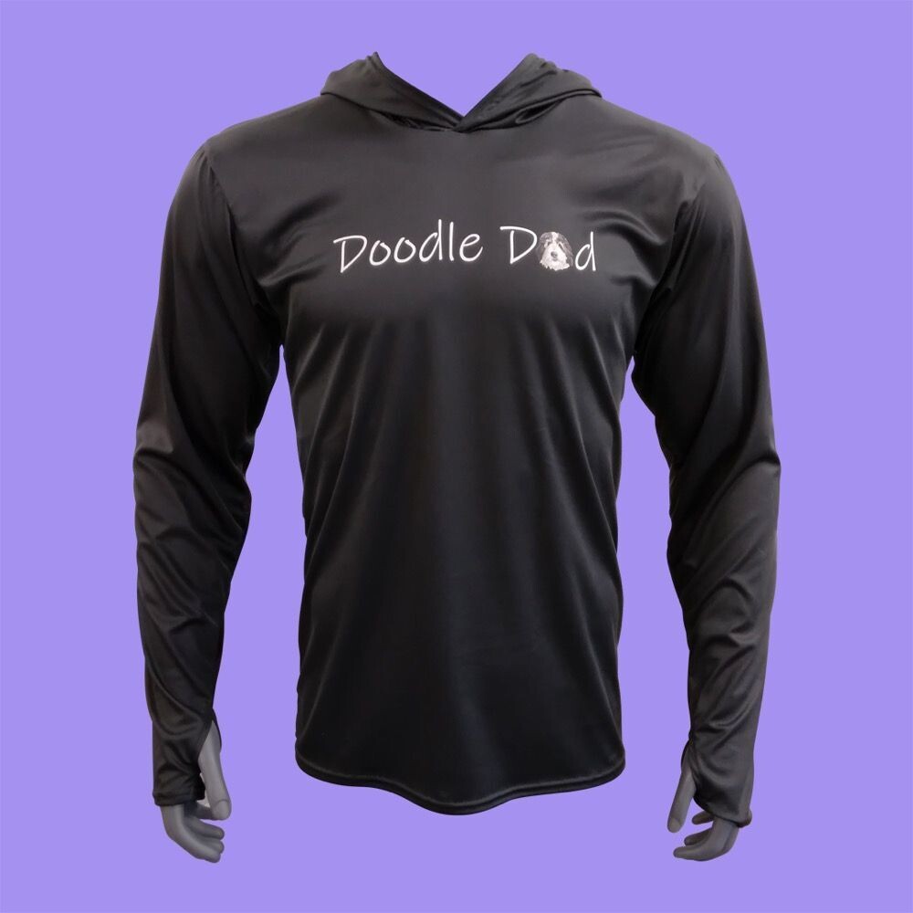 Men's Doodle Dad Long Sleeve Thumbhole Hoodie - Fitted