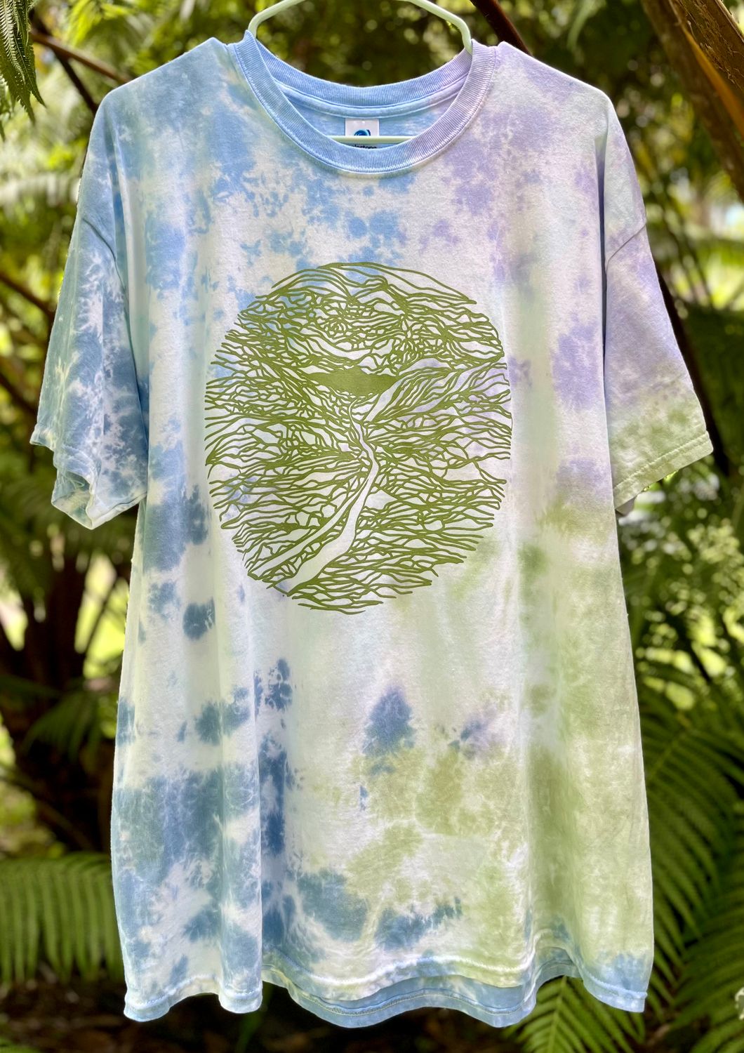 Kukaiau Tie Dye Tshirt - Green