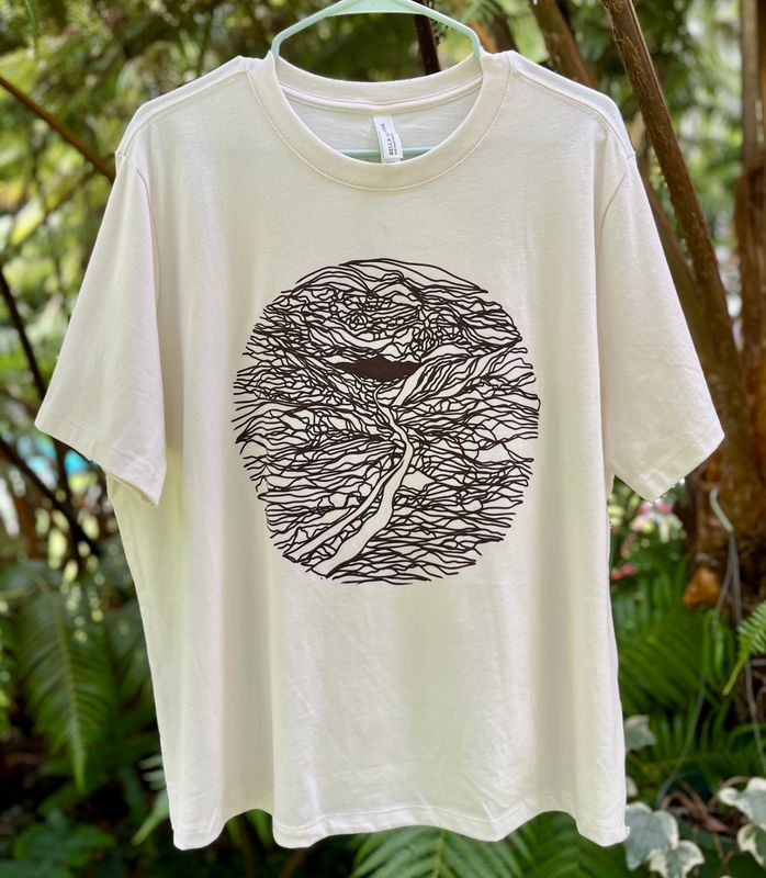 Kukaiau Cropped Women's T-shirt - White/Tan