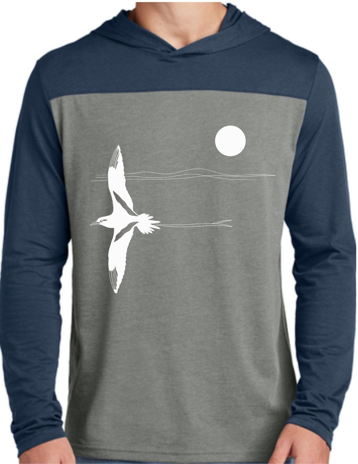Pali Lele Koae - Blue Grey Long Sleeve with Hood
