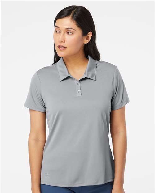 Adidas A222 Ladies climacool Mesh Color Hit Polo Shirt - Mid Indigo/ Grey -  Large 