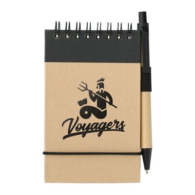 FSC® Mix Recycled Jotter w/ Pen - 5IN x 4IN