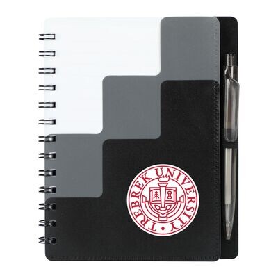 Recycled Pace Spiral Notebook w/ Pen - 5IN x 7IN