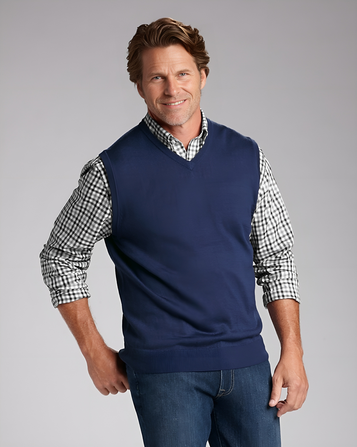 Douglas V-neck Sweater Vest - Men's