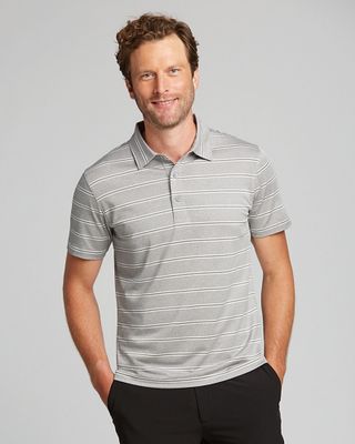 Forge Heather Stripe Tailored Fit Polo - Men's