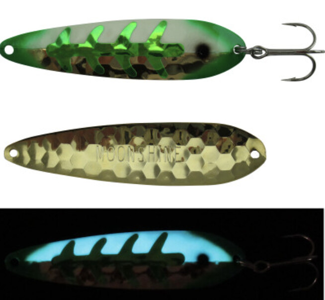 Moonshine Magnum Half Moon Gold Green Shorts