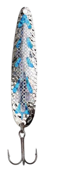 Stinger Spoon Silver Blue Bubble