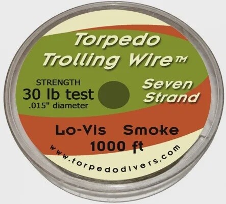 Torpedo Trolling Wire 7-Strand 20# 1000&#39;