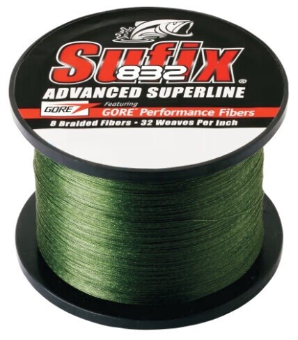 Sufix 832 Braid Green 1200yd 20#