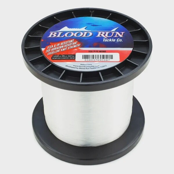 Blood Run Sea Flee Flicker Mono Clear 1,200yd 30#