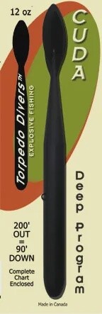 Torpedo Diver Cuda Black 12oz