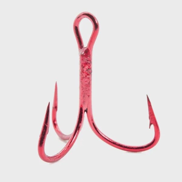 Mustad Triple Grip Treble Hook Red #8