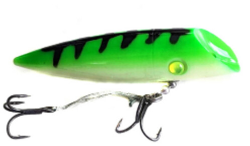 Opti Tackle JPlug 4&quot; Green Top Black Ladder