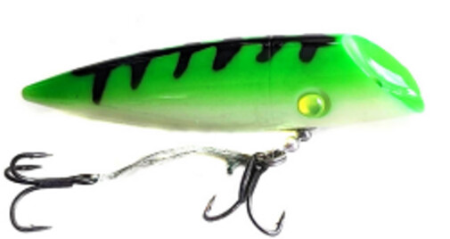 Opti Tackle JPlug 5&quot; Green Top Black Ladder