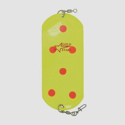 Silver Horde Stubby Dodger Chartreuse Fire Dot