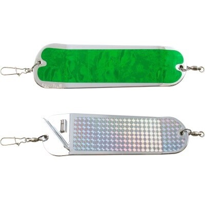 Pro-Troll ProChip Flasher 8&quot; Green Bubble-Chrome Fishscale