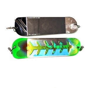 Salmon Candy Flasher 8&quot; Green Jeans UV