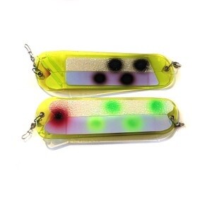 Salmon Candy Flasher 8&quot; Songins Chartreuse Bam